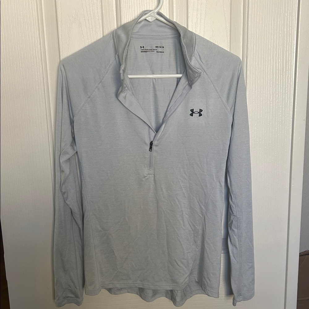Under Armour Gray Quarter-Zip Pullover size medium
